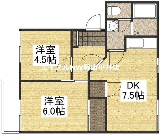 ラフィネヴィラ大福　壱番館の物件間取画像